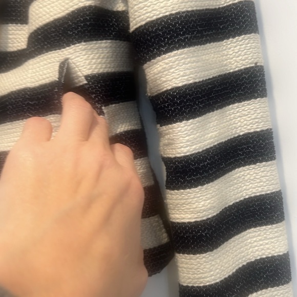 The Limited navy and off white striped tweed style jacket  size XS. - Picture 5 of 10